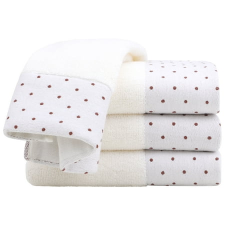 Unique Bargains Cotton 600 GSM Absorbent Hand Towel Set 14" x 30" Beige 4 Pcs