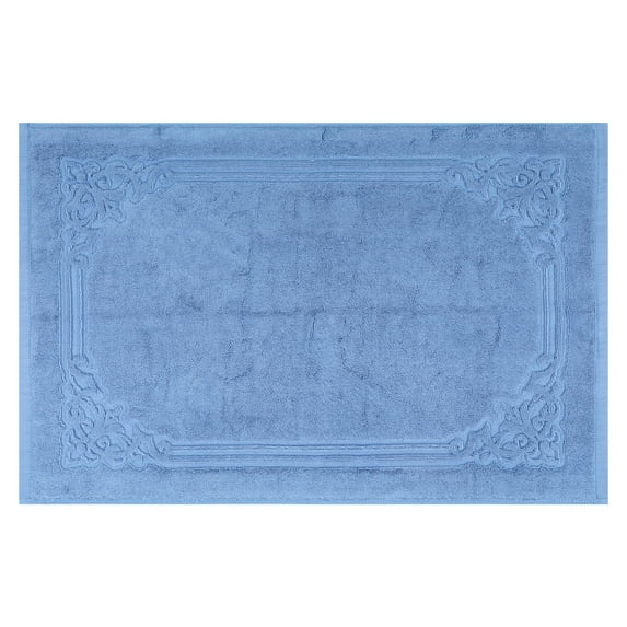 Unique Bargains Cotton Absorbent Floor Mats Quick Dry Towel Blue