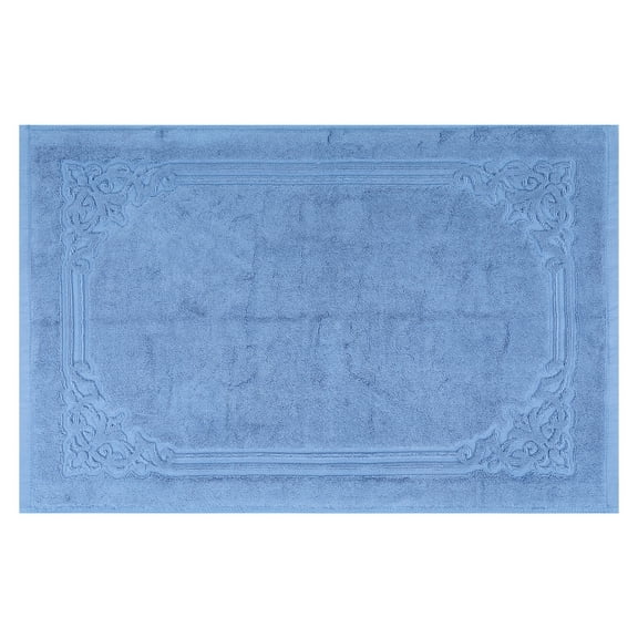 Unique Bargains Cotton Absorbent Floor Mats Quick Dry Towel Blue