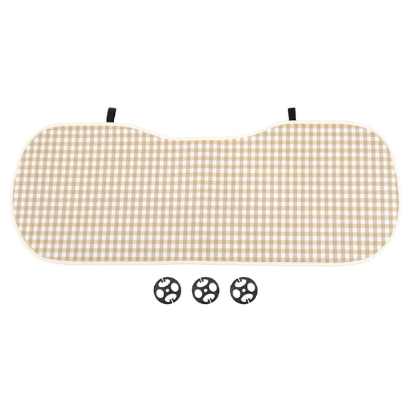Unique Bargains Cotton Back Seat Cover for Cars SUV & Trucks Rear Seat Cushion Pad Checkered Pattern Brown Rear Seat Cushion 1 Pc