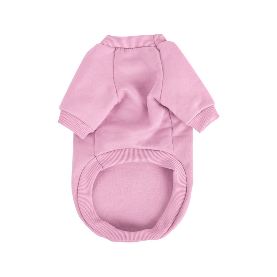 Unique Bargains Cotton Blend Dog Winter Sweatshirt Pet Clothes Fleece Lined Warm Coat Pink