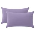 thumbnail image 1 of Unique Bargains Cotton Envelope Closure Pillowcase 2 Pack Wrinkle Resistant Bedding Purple, 1 of 5