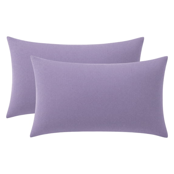Unique Bargains Cotton Envelope Closure Pillowcase 2 Pack Wrinkle Resistant Bedding Purple