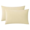 thumbnail image 1 of Unique Bargains Cotton Envelope Closure Pillowcases 2 Pack Wrinkle Resistant Bedding Beige, 1 of 5