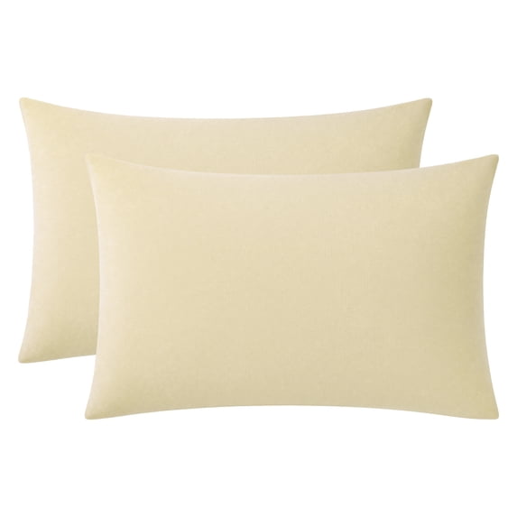Unique Bargains Cotton Envelope Closure Pillowcases 2 Pack Wrinkle Resistant Bedding Beige