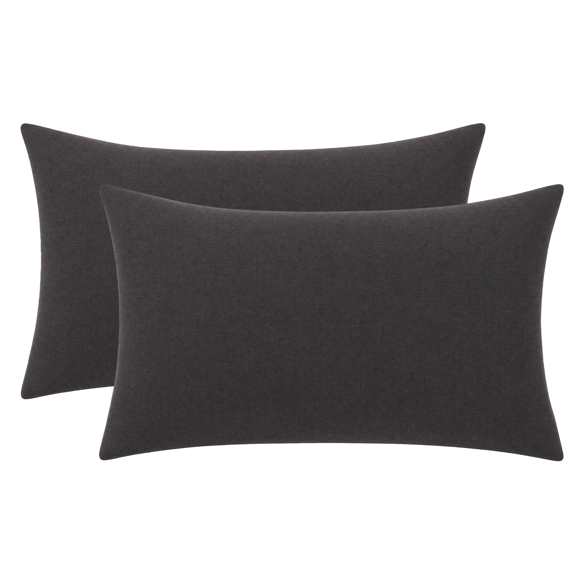 Unique Bargains Cotton Envelope Closure Pillowcases 2 Pack Wrinkle Resistant Bedding Black