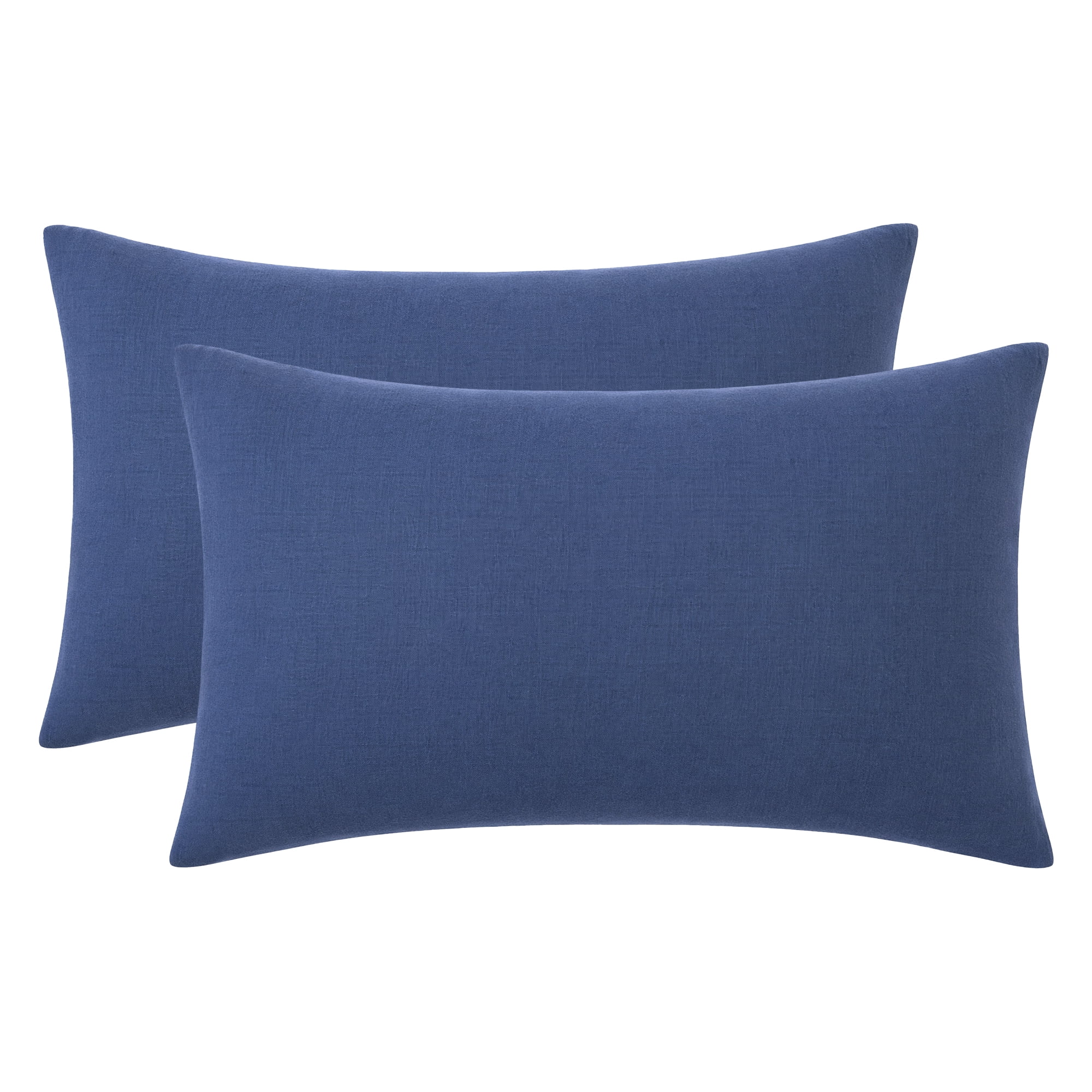 Unique Bargains Cotton Envelope Closure Pillowcases 2 Pack Wrinkle Resistant Bedding Blue