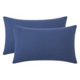 thumbnail image 1 of Unique Bargains Cotton Envelope Closure Pillowcases 2 Pack Wrinkle Resistant Bedding Blue, 1 of 5