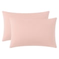 thumbnail image 1 of Unique Bargains Cotton Envelope Closure Pillowcases 2 Pack Wrinkle Resistant Bedding Pink, 1 of 5