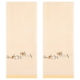 thumbnail image 1 of Unique Bargains Cotton Floral Embroidered Absorbent Towel Set Yellow 2 Pcs, 1 of 4