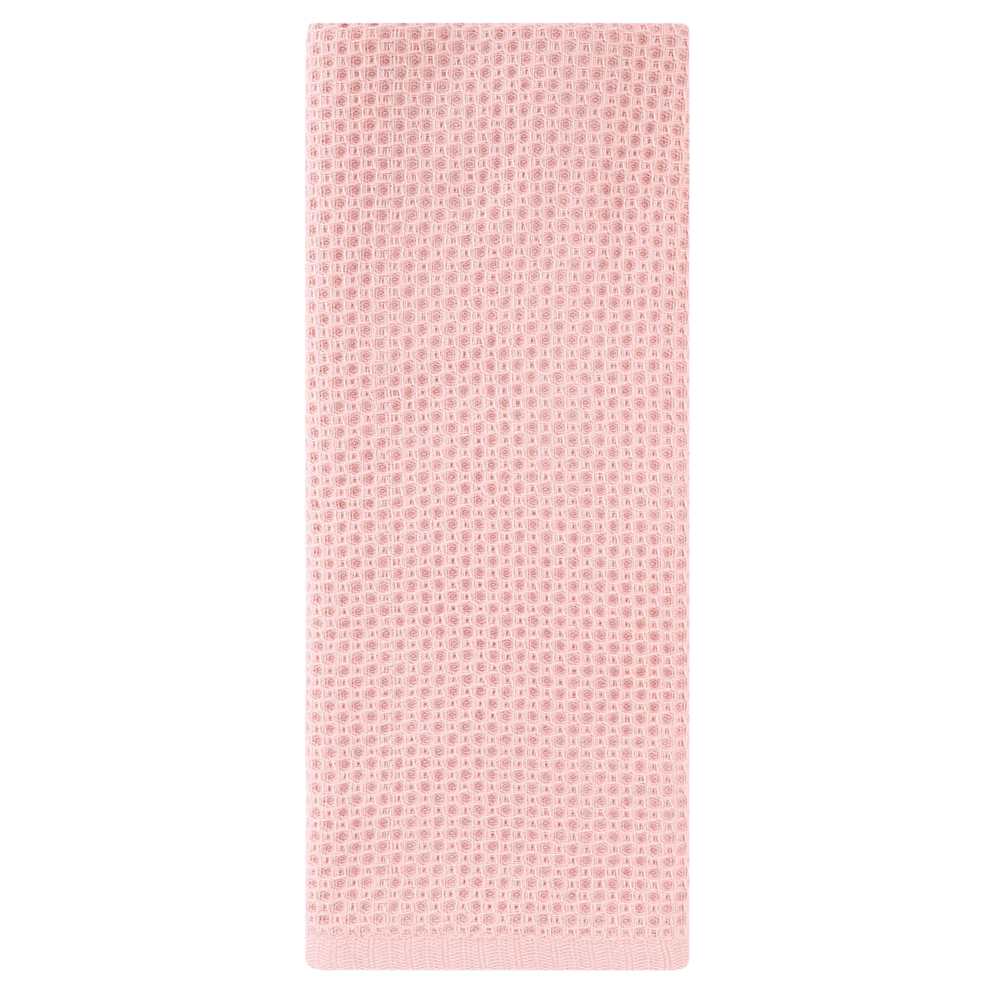 Unique Bargains Cotton Hand Towel Set Waffle Hand Towels Pink 1-Piece
