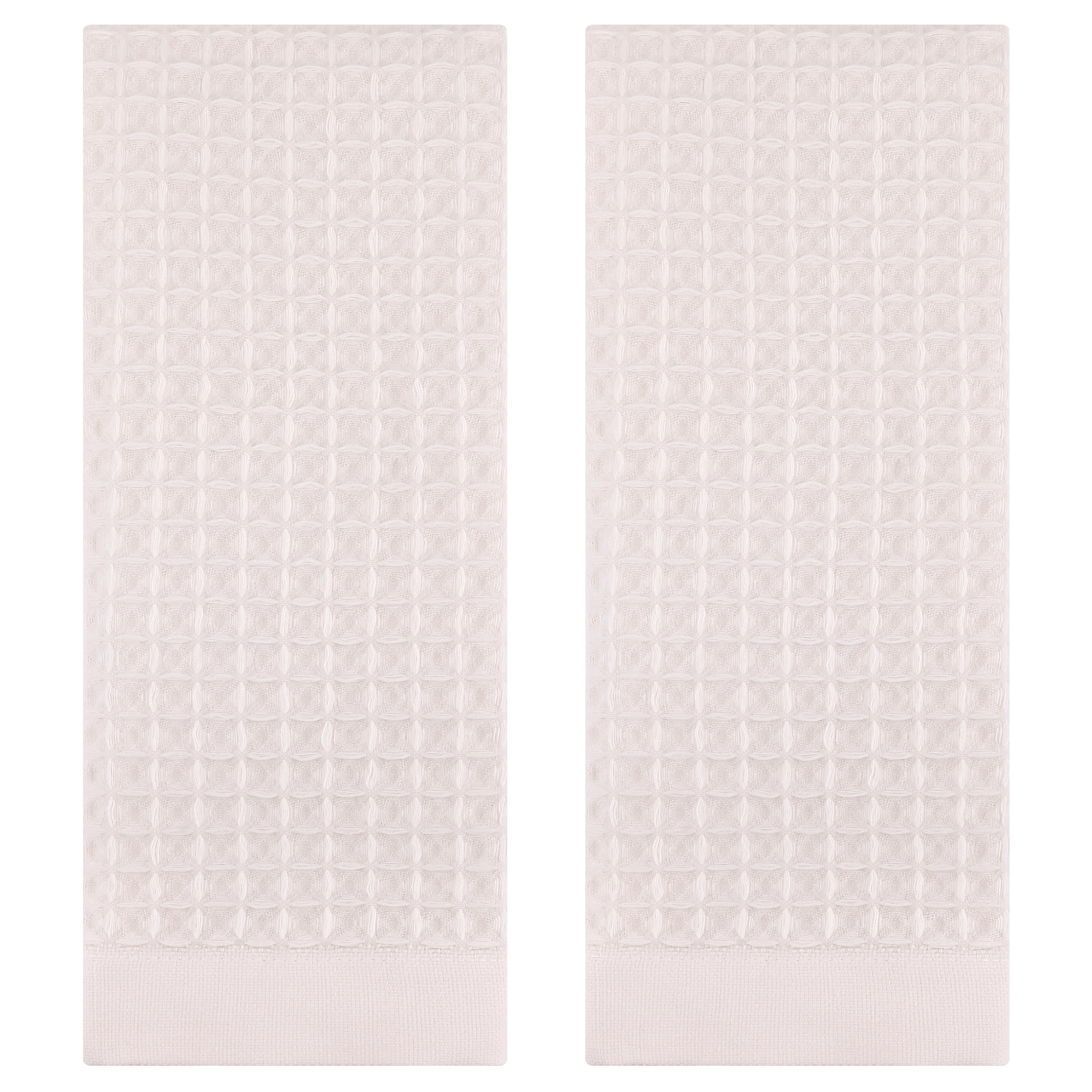 Unique Bargains Cotton Hand Towel Set of 2 Beige 14" x 30"