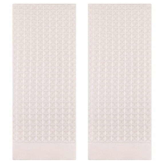 Unique Bargains Cotton Hand Towel Set of 2 Beige 14" x 30"