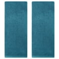 thumbnail image 1 of Unique Bargains Cotton Hand Towels Soft Absorbent Towel Set Dark Cyan 2-Piece, 1 of 5