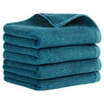 thumbnail image 1 of Unique Bargains Cotton Hand Towels Soft Absorbent Towel Set Dark Cyan 4-Piece, 1 of 5