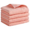 thumbnail image 1 of Unique Bargains Cotton Hand Towels Solid Soft Absorbent Towels Light Pink 4-Piece, 1 of 5