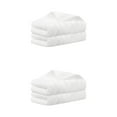 thumbnail image 1 of Unique Bargains Cotton Hand Towels Striped Pattern Decorative Towel White 14" x 30", 1 of 8