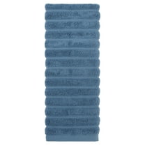 Unique Bargains Cotton Striped Hand Towel for Bathroom 14" x 30" Blue Pack of 2