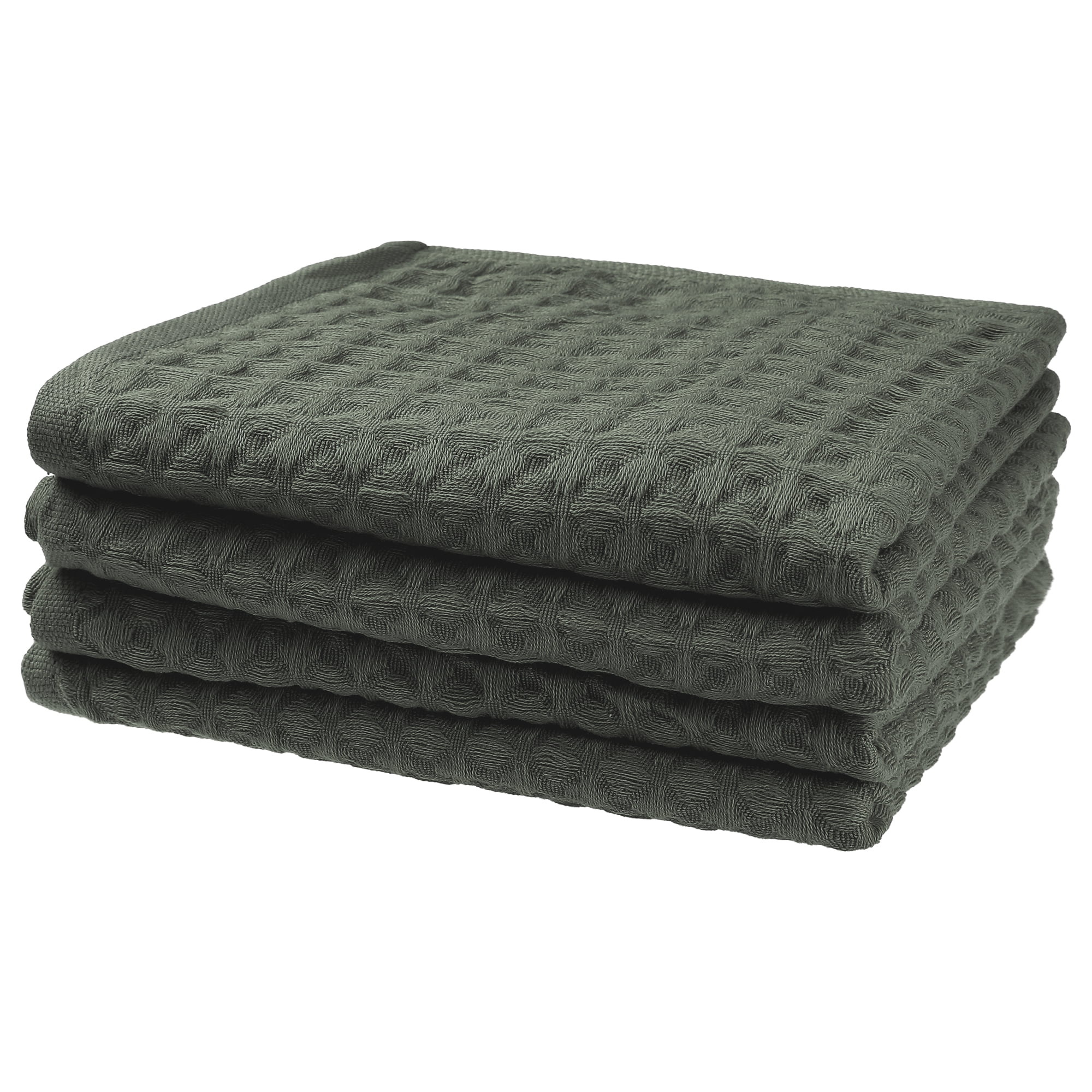 Unique Bargains Cotton Highly Absorbent Hand Towels 14 x 32 Inches for Bathroom Kitchen Dark Grey 4pk