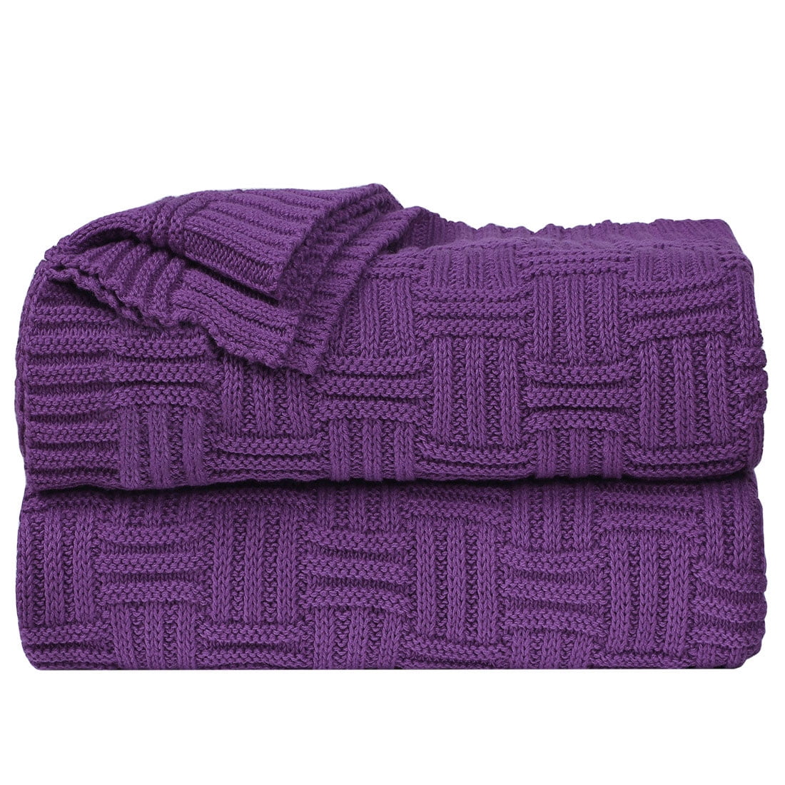 Unique Bargains Cotton Knitted Decorative Throw Blanket for Couch, 50