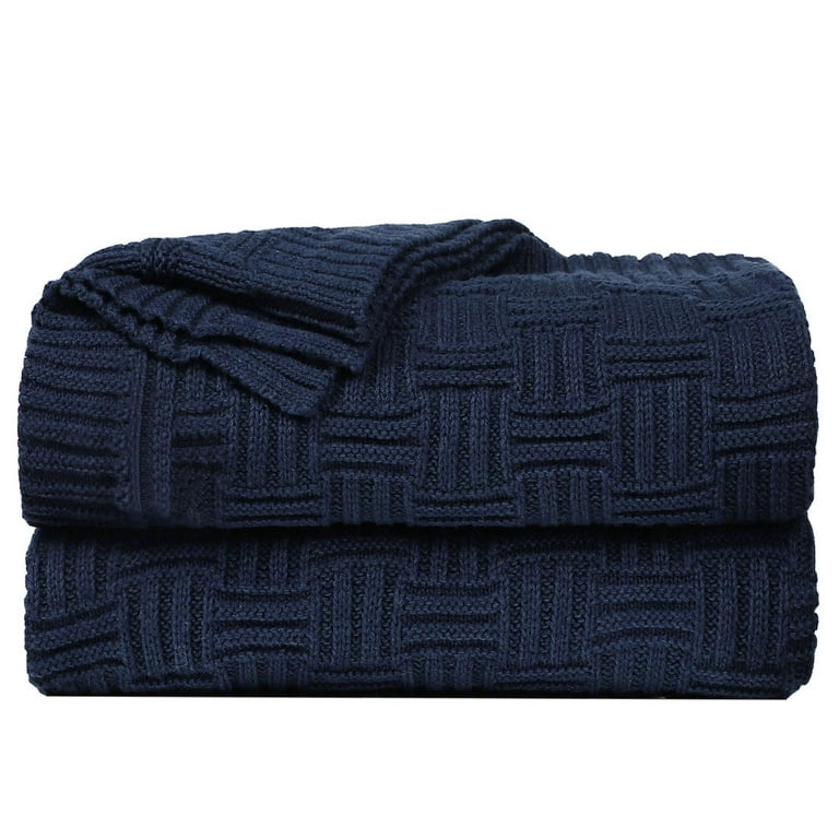 Unique Bargains Cotton Knitted Throw Blanket for Couch 50 x 60