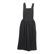 Unique Bargains Cotton Linen Apron Cross Back Apron Cooking Apron Dress Aprons for Women Man for Kitchen BBQ Gray