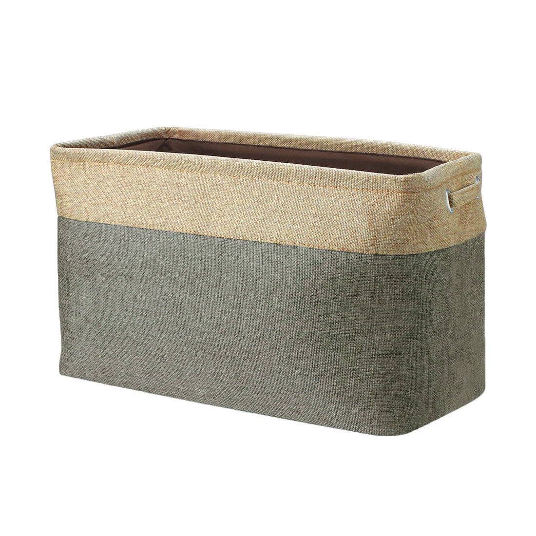 Unique Bargains Cotton Linen Fabric Storage Baskets Cube Bin Gray