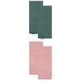 thumbnail image 1 of Unique Bargains Cotton Linen Kitchen Towels 4 Pack Dark Green/Pink 18" x 18", 1 of 8