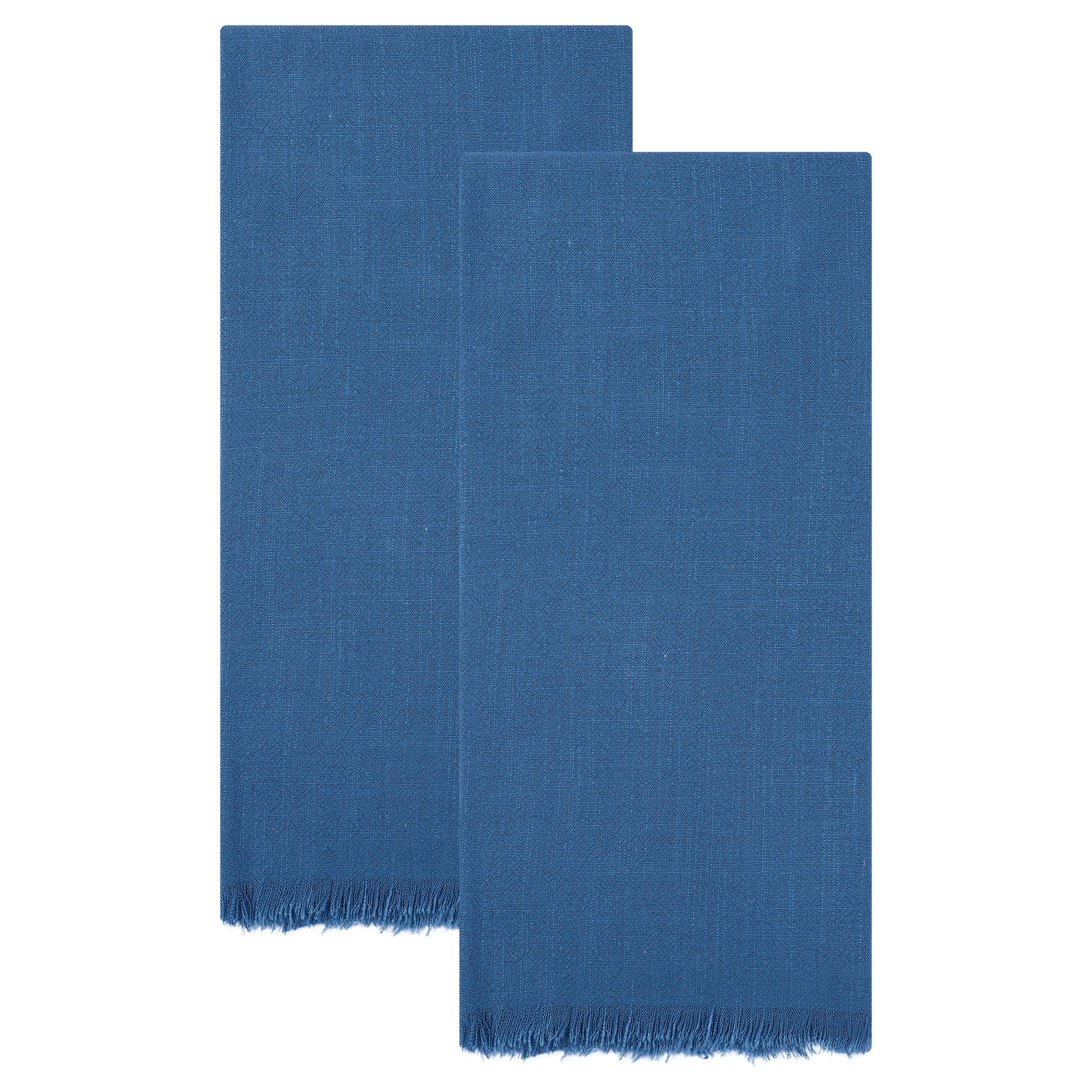 Unique Bargains Cotton Linen Kitchen Towels Blue 18" x 18"