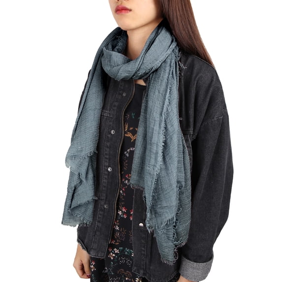 Unique Bargains Cotton Linen Soft Fashion Long Scarf Hijab Wrap Shawl Headwear Scarves