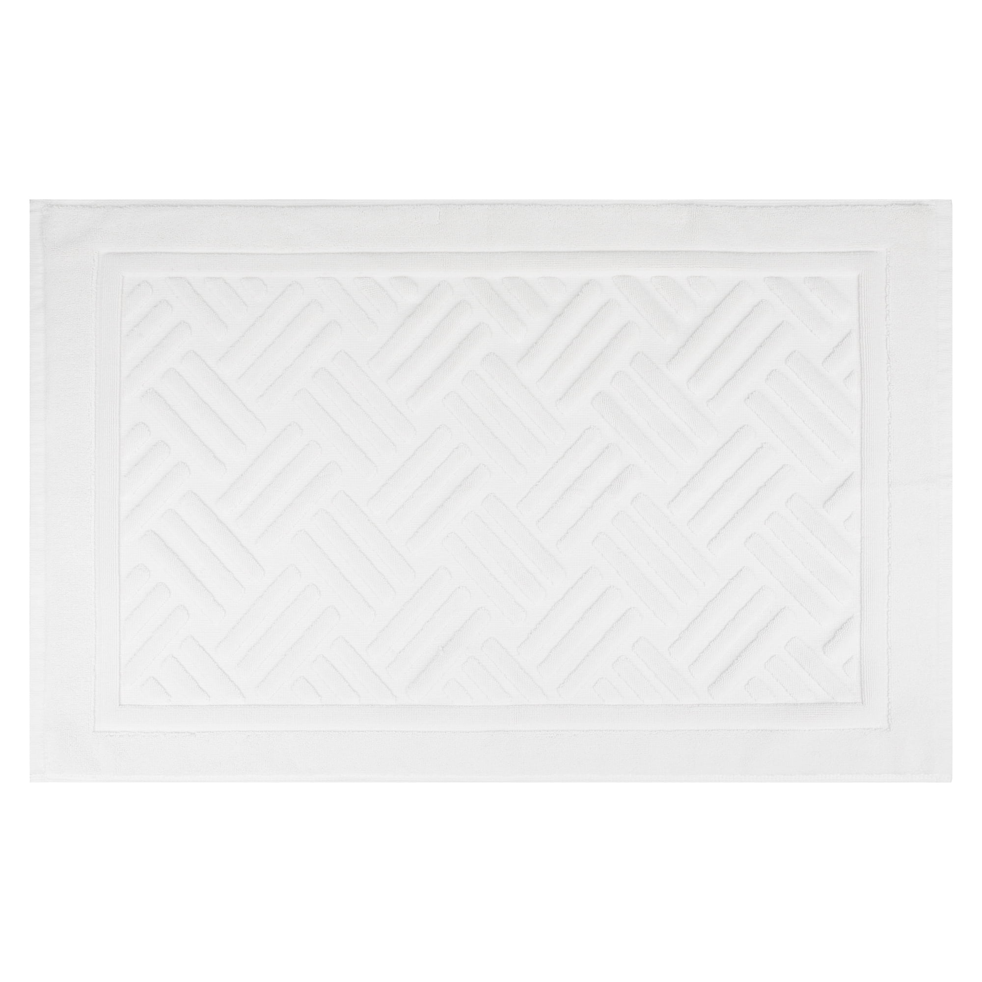 Unique Bargains Cotton Mat Towel Absorbent Floor Bath Rugs for Bathroom Beige 20" x 32"