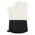 thumbnail image 1 of Unique Bargains Cotton Oven Mitts Heat Resistant Cooking Gloves Black 11.4x7.3x7.3inch, 1 of 7