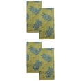 thumbnail image 1 of Unique Bargains Cotton Soft Hand Towel Leaf Pattern Absorbent Towel Green 29" x 13", 1 of 8