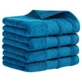 thumbnail image 1 of Unique Bargains Cotton Soft Hand Towels Geometry Pattern 4 Piece Blue, 1 of 5