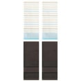 thumbnail image 1 of Unique Bargains Cotton Soft Striped Hand Towel 4 Pcs Blue/Dark Brown 13" x 27"/14" x 30", 1 of 5