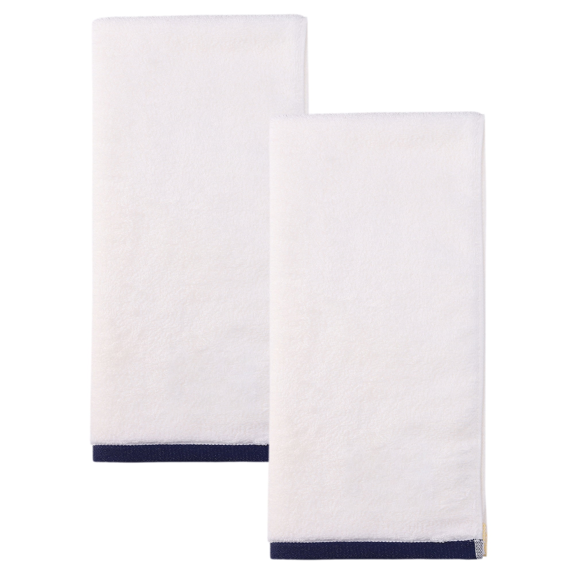 Unique Bargains Cotton Solid Absorbent Durable Soft Hand Towels White 29" x 13"
