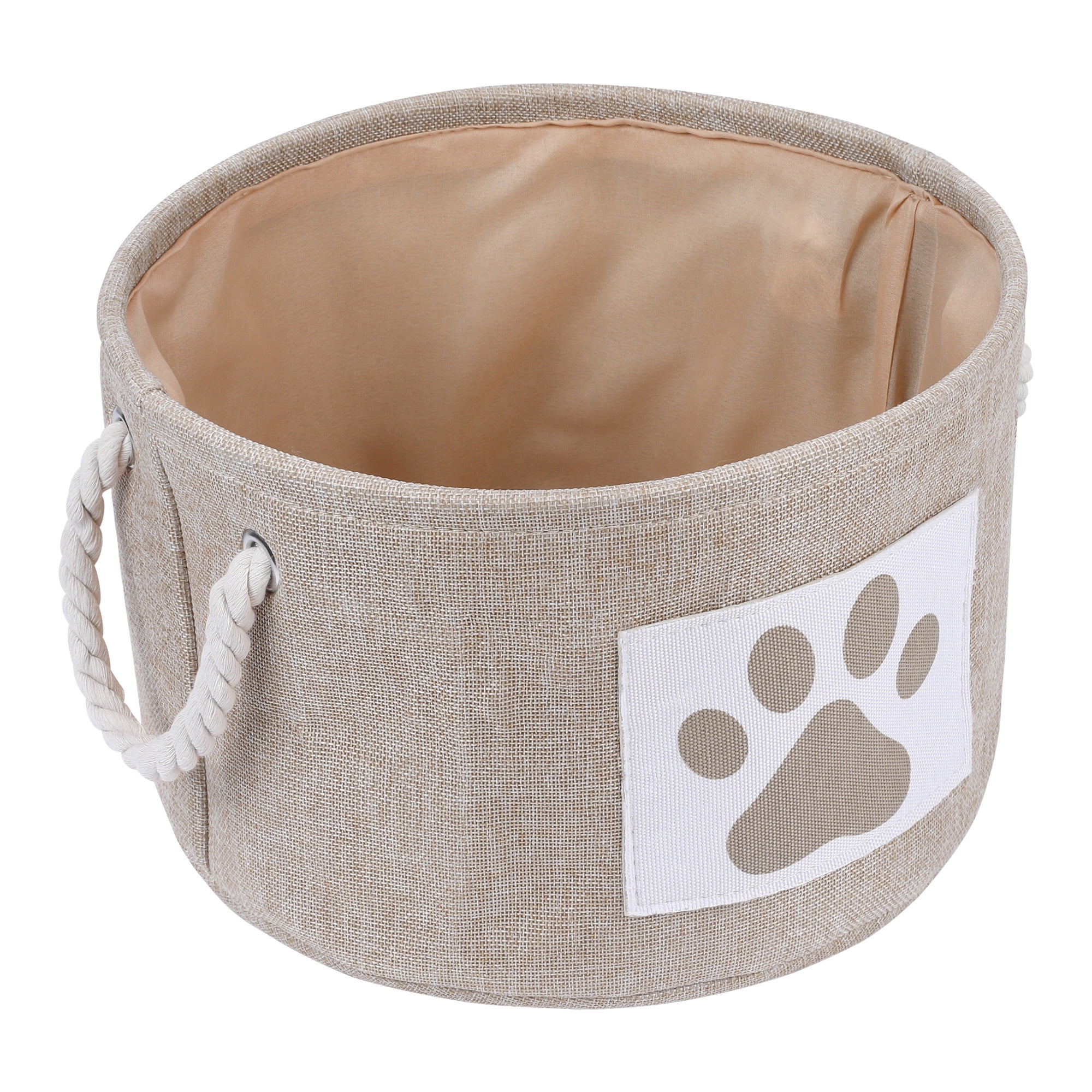 Unique Bargains Cotton Storage Cube with Handles Khaki 13*8.1in