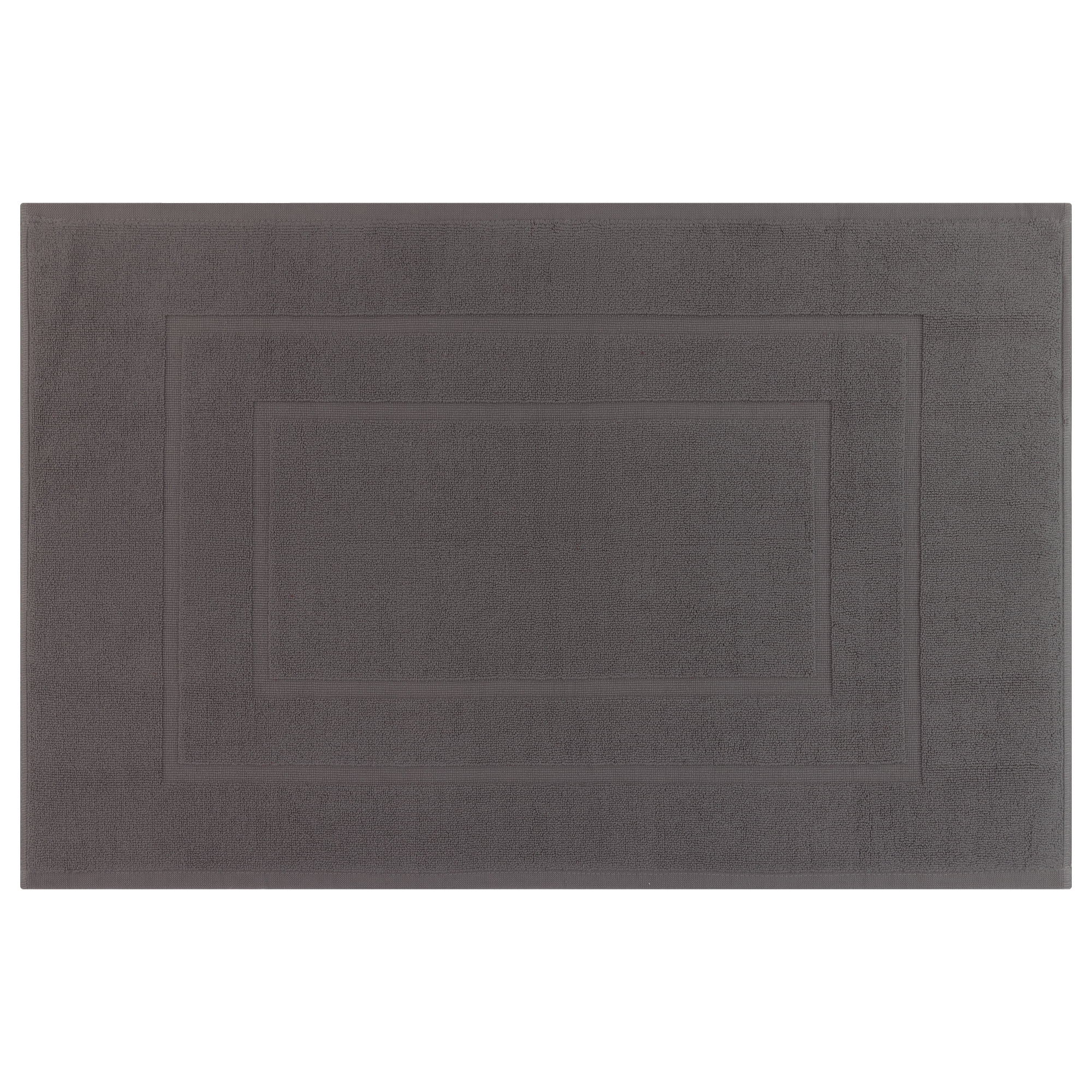 Unique Bargains Cotton Ultra Absorbent Quick Dry Washable Towel Bath Mat Dark Grey