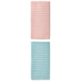 thumbnail image 1 of Unique Bargains Cotton Waffle Soft Absorbent Bath Towels 2 Pack Pink/Blue 55"x28", 1 of 8