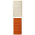 thumbnail image 1 of Unique Bargains Cotton Waffle Soft Absorbent Bath Towels 2 Pack White/Brown 55"x28", 1 of 7