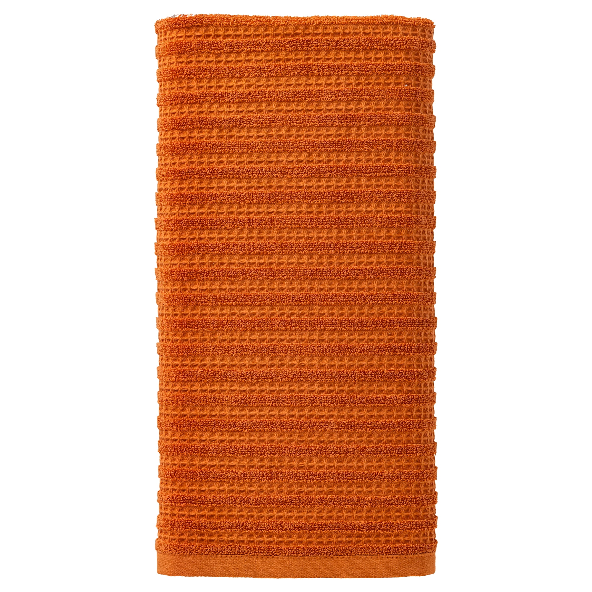 Unique Bargains Cotton Waffle Soft Absorbent Bath Towels Brown 55" x 28"