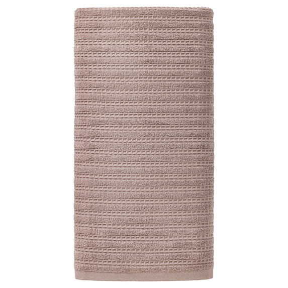 Unique Bargains Cotton Waffle Soft Absorbent Bath Towels Grey 55" x 28"