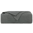 thumbnail image 1 of Unique Bargains Cotton Waffle Weave Bed Throw Blanket 47" x 70" Nickel, 1 of 8