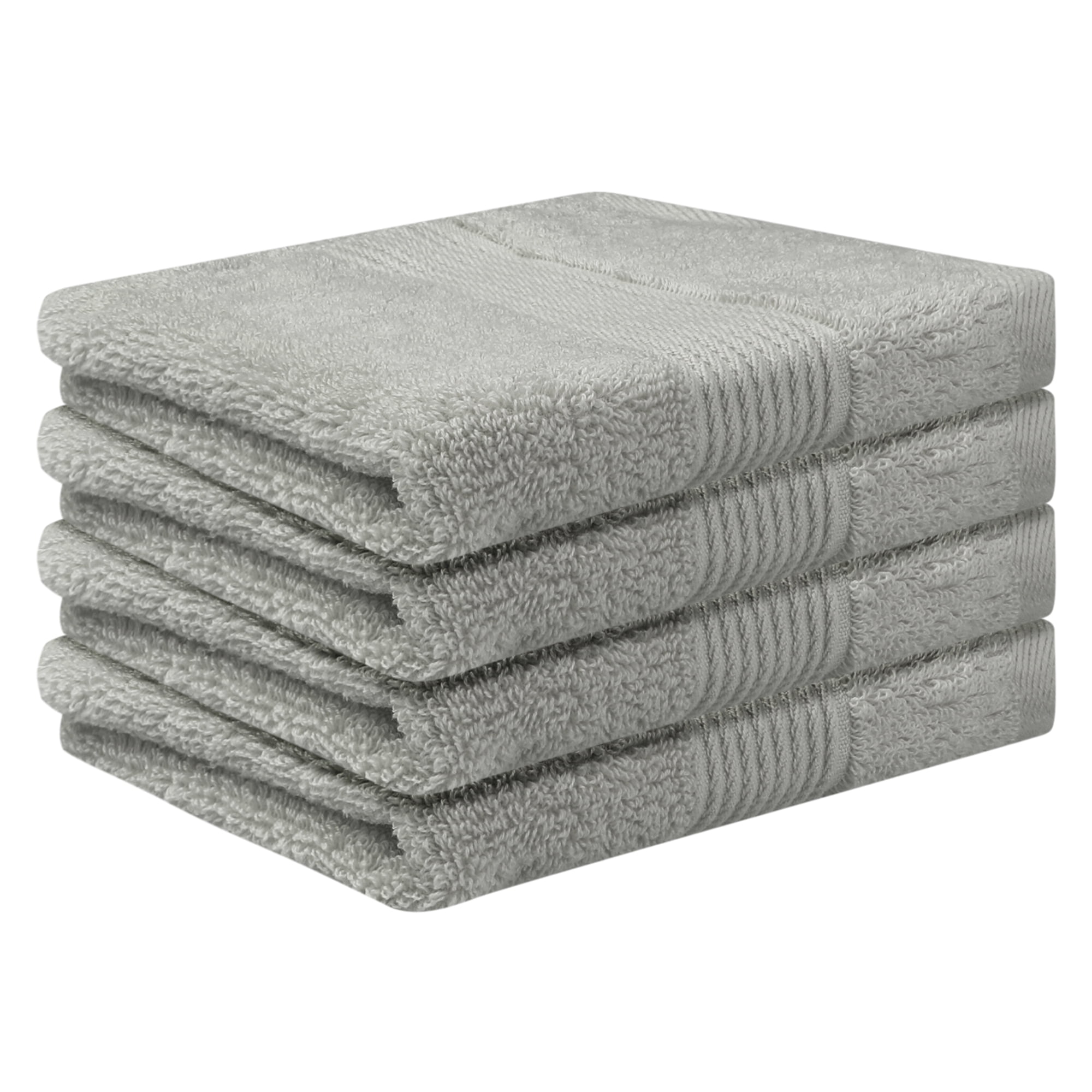 Unique Bargains Cotton Wash Cloths for Face Striped Face Cloths Highly Absorbent Towels Brown 4