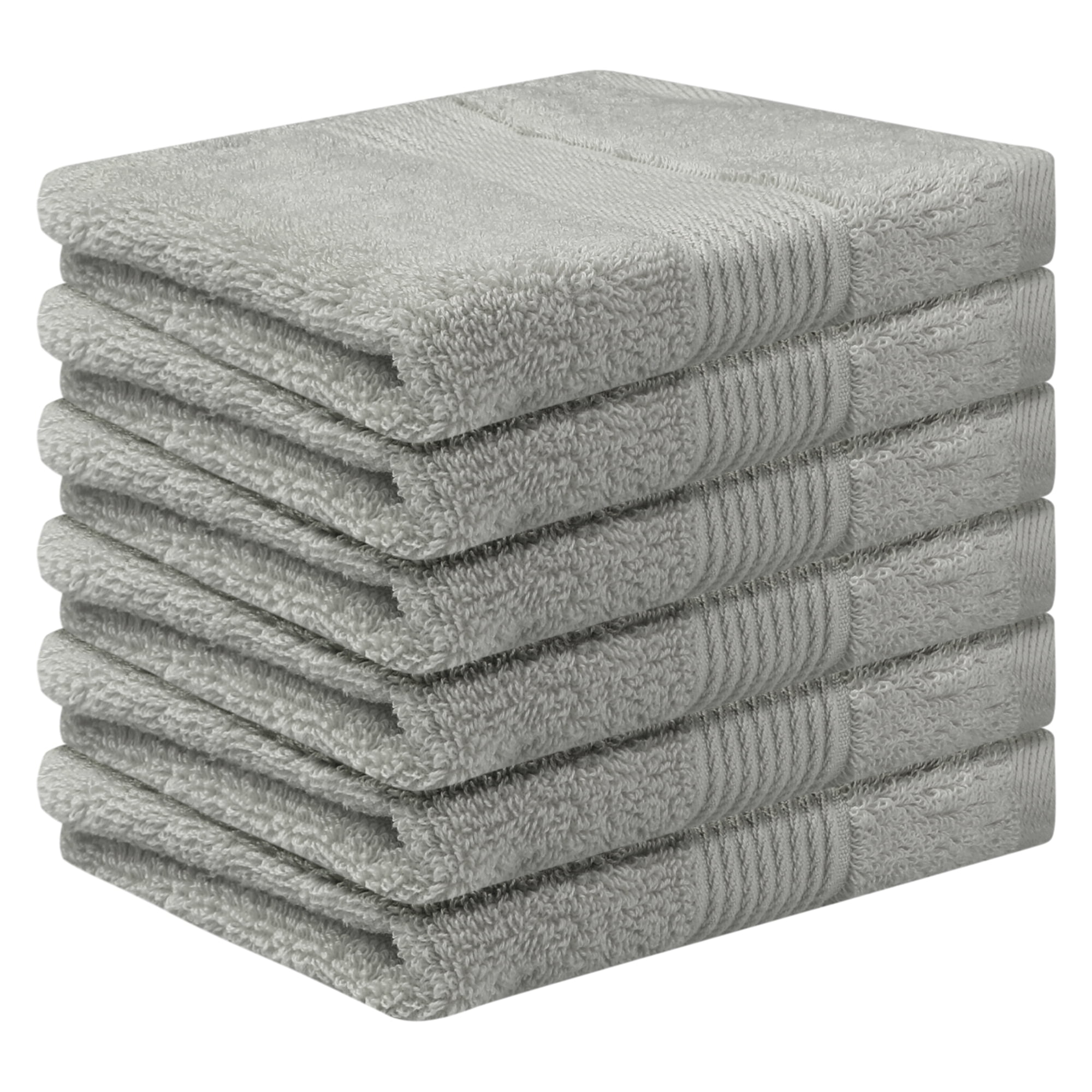 Unique Bargains Cotton Wash Cloths for Face Striped Face Cloths Highly Absorbent Towels Brown 6