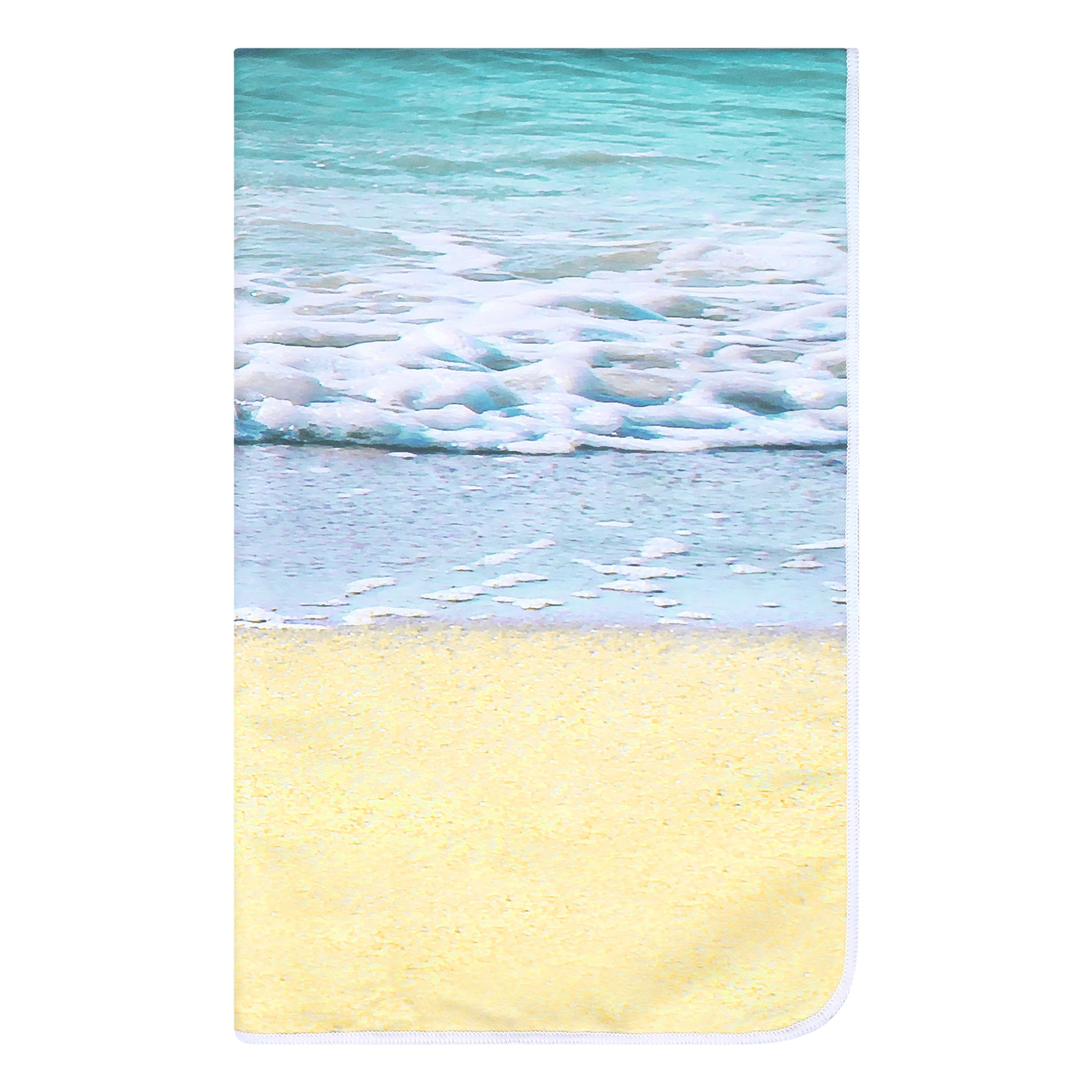 Unique Bargains Cotton Wash Cloths for Face Striped Face Cloths Highly Absorbent Towels Lake Blue