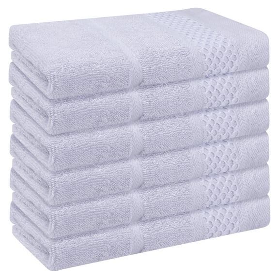 REGALWOVEN 6 Pack Cotton Washcloths for Face, Waffle Face Towels, Multi-Purpose Wash Cloths for Bathroom Purple 14" x 14"