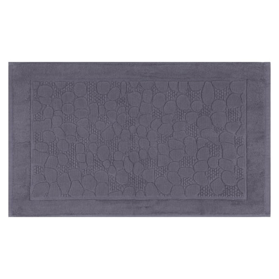 Unique Bargains Cotton Washable Mats Spa Style Bathroom Floor Rugs Thick Soft Gray