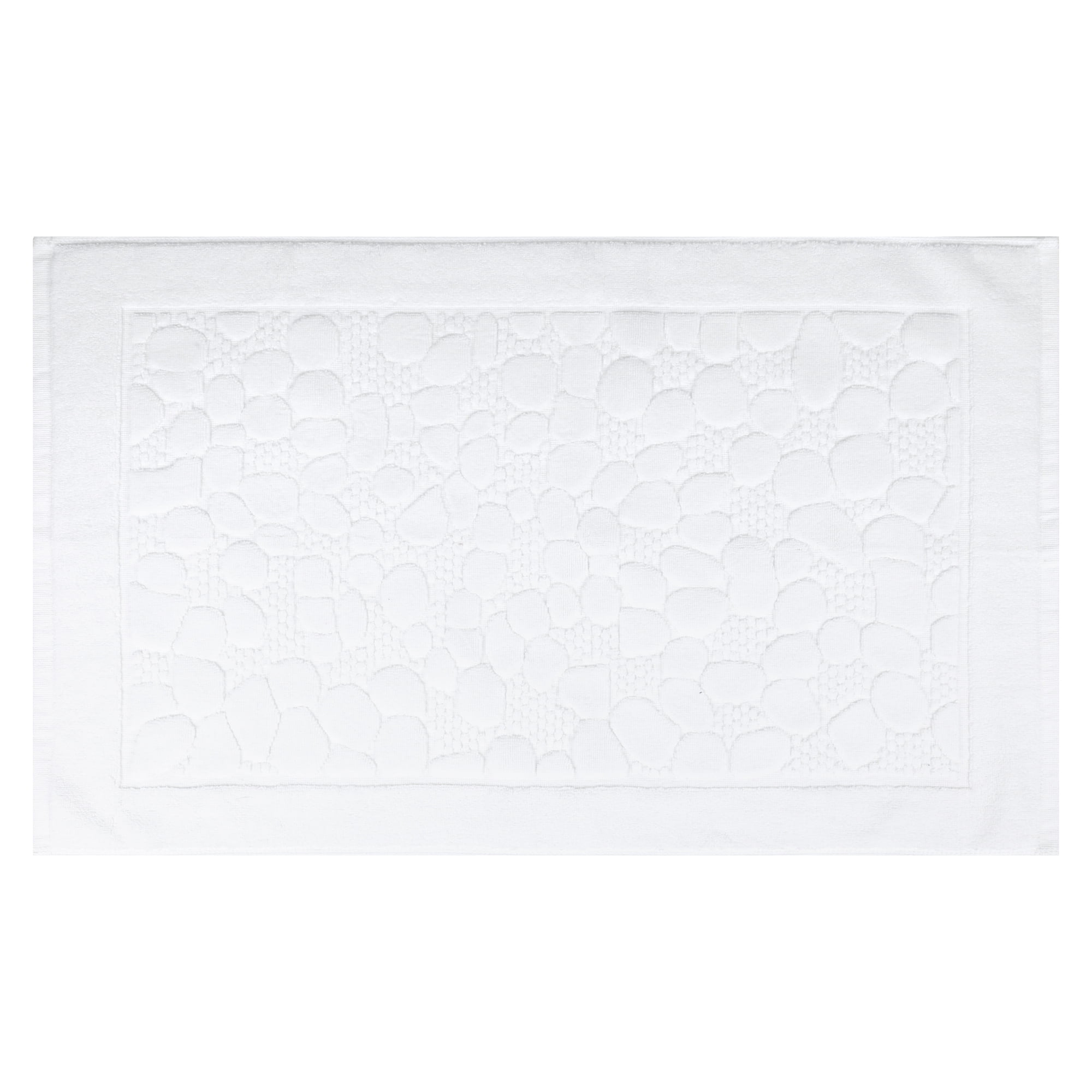 Unique Bargains Cotton Washable Mats Spa Style Bathroom Floor Rugs Thick Soft White
