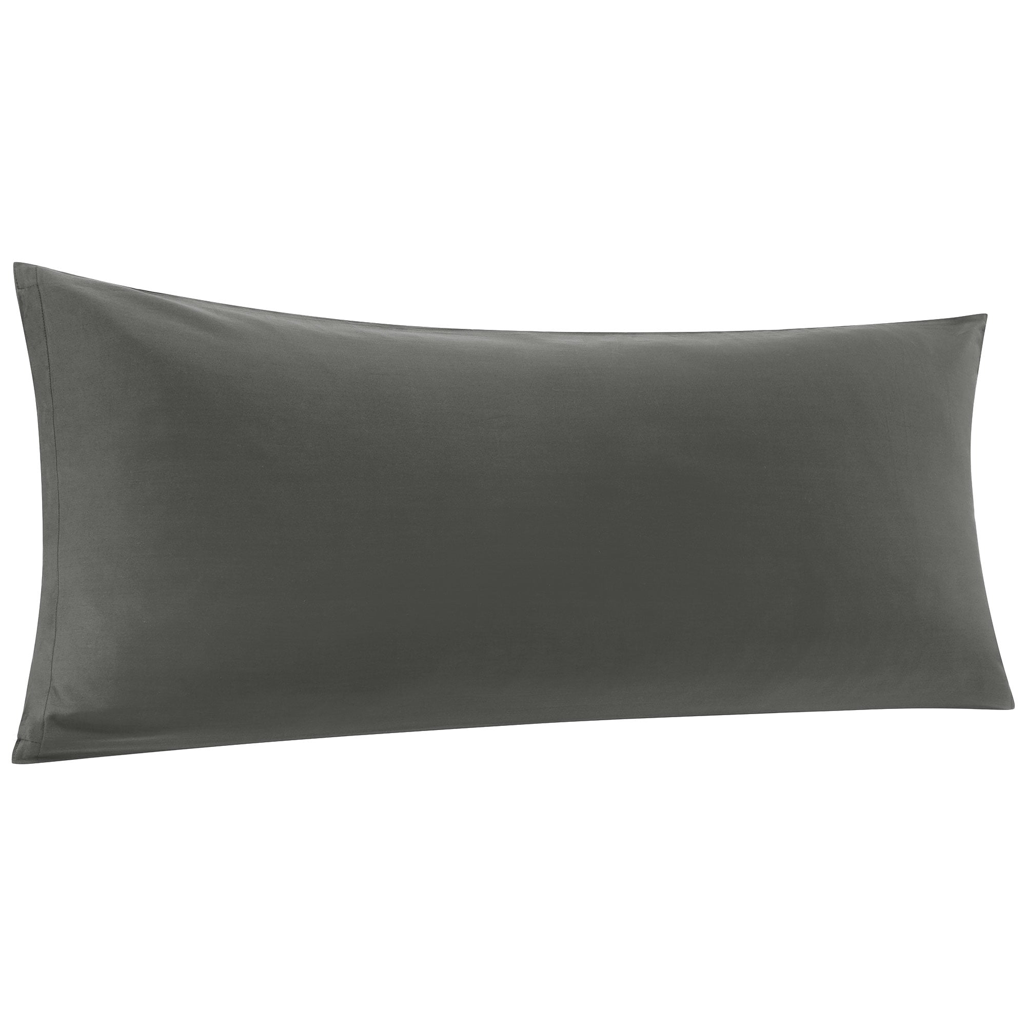Unique Bargains Cotton Zipper Closure Breathable Body Pillowcase Dark Gray 20"x48"